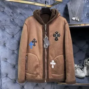 （Sale）CHROME HEARTS　ボアジャケット　バーガンディ Sale）CHROME HEARTS ボアジャケット バーガンディ